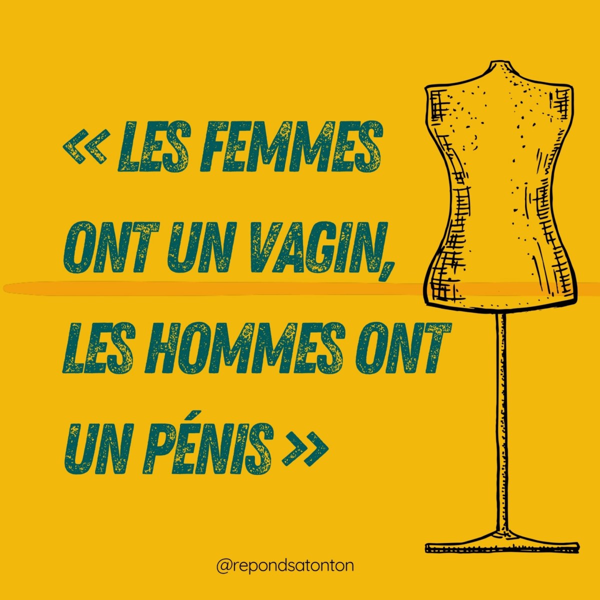 « Les femmes 
ont un vagin, les hommes ont un pénis&nbsp;»