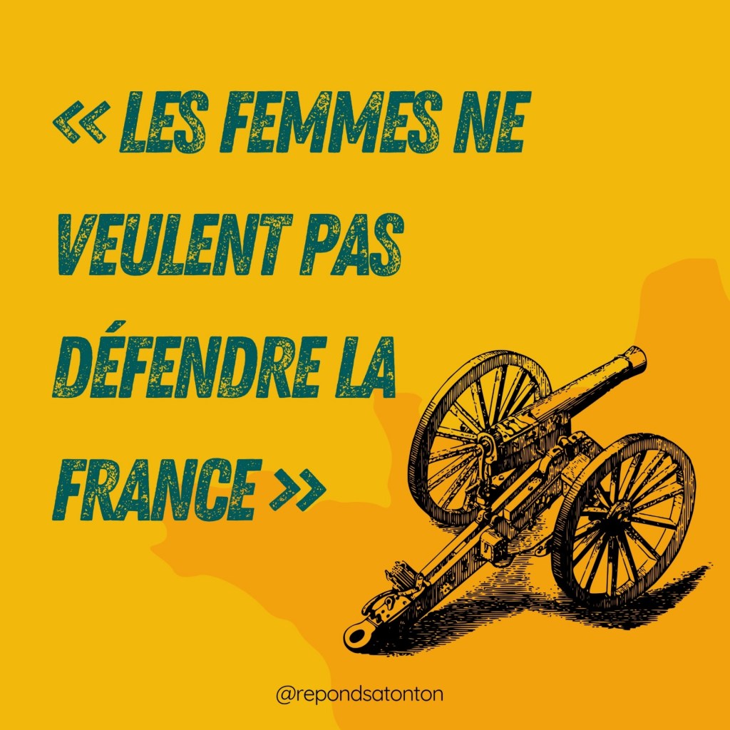Les femmes ne veulent pas défendre la&nbsp;France